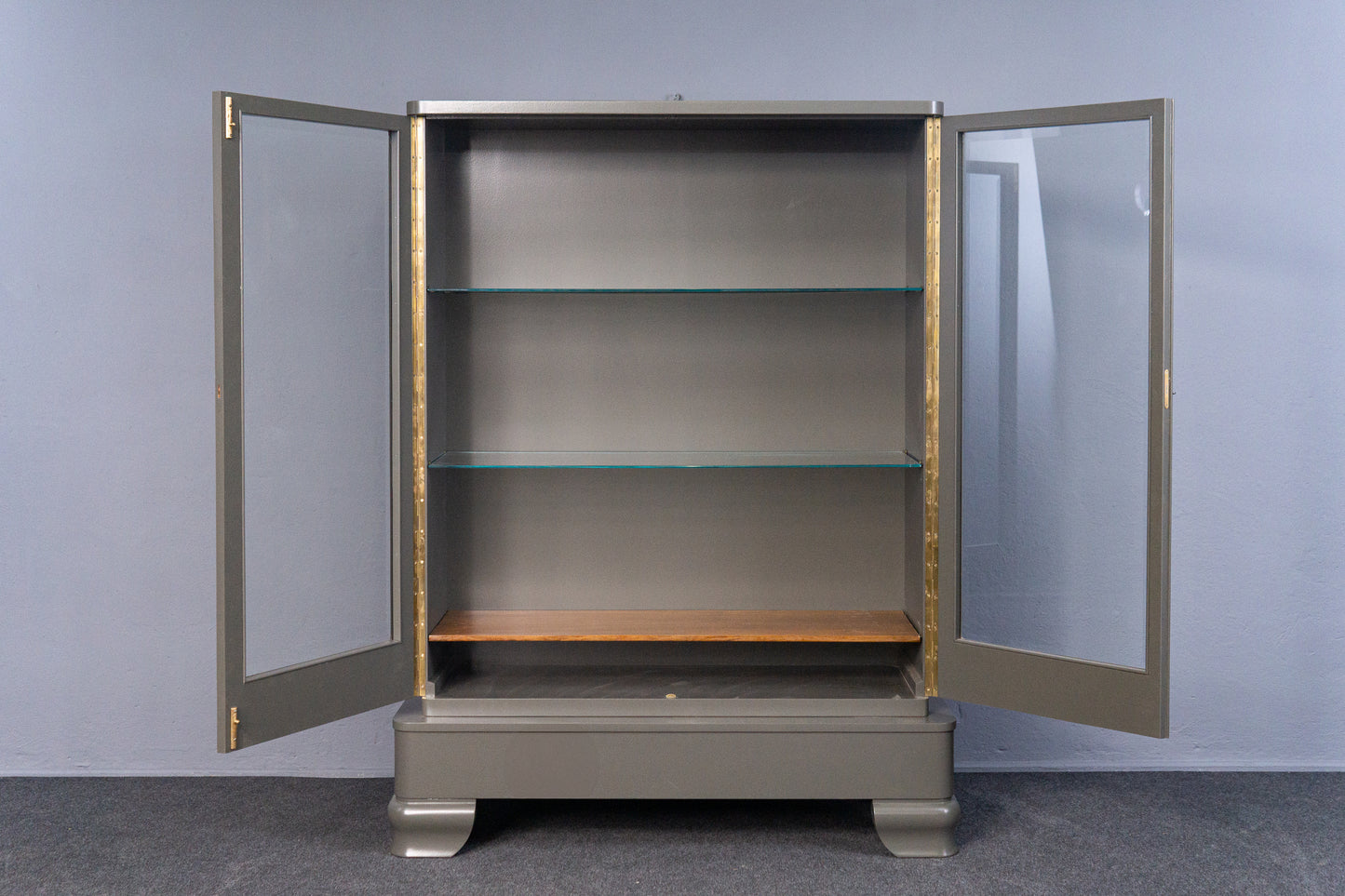 Vintage Art Deco Vitrine Regal Sideboard Schrank Antik MÖBLINGER 2411_1404