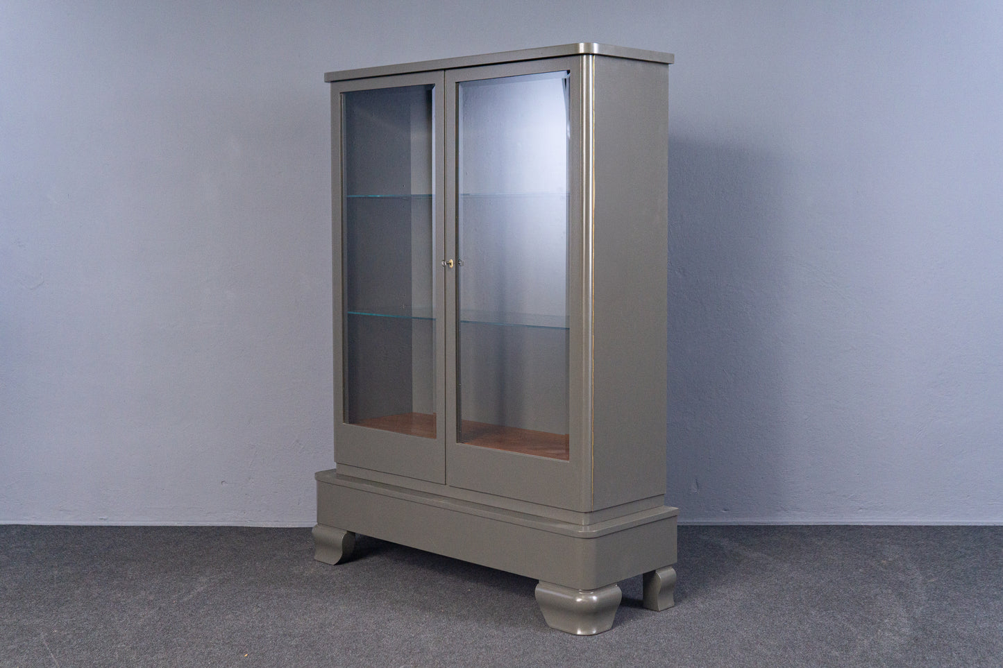 Vintage Art Deco Vitrine Regal Sideboard Schrank Antik MÖBLINGER 2411_1404
