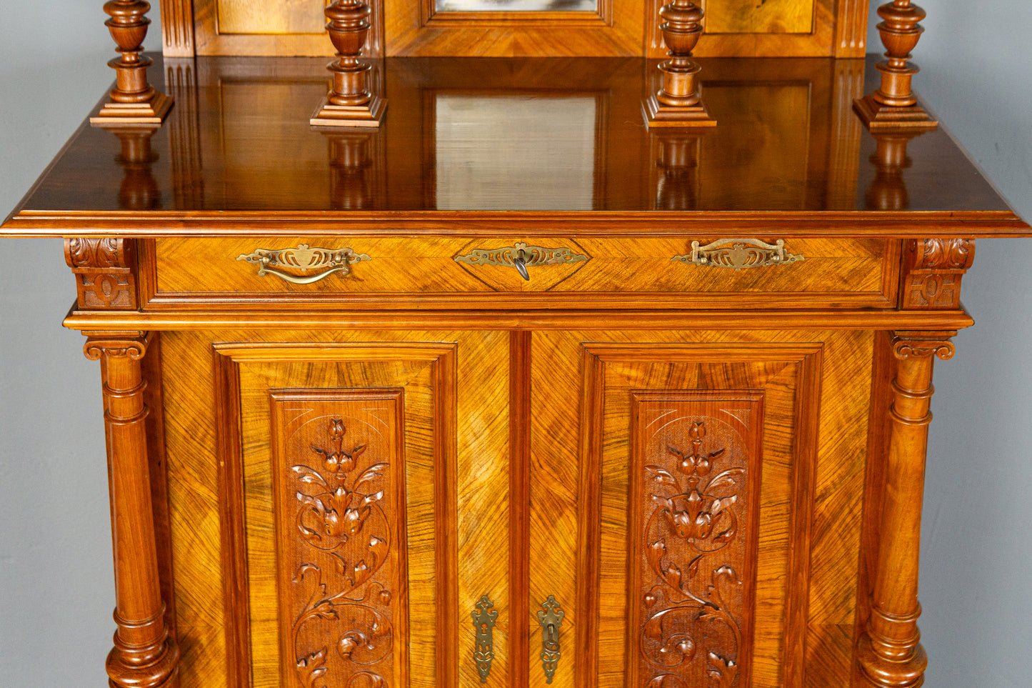 Antik Vertiko Gründerzeit Schrank Kommode Buffet Regal MÖBLINGER 2411_1907
