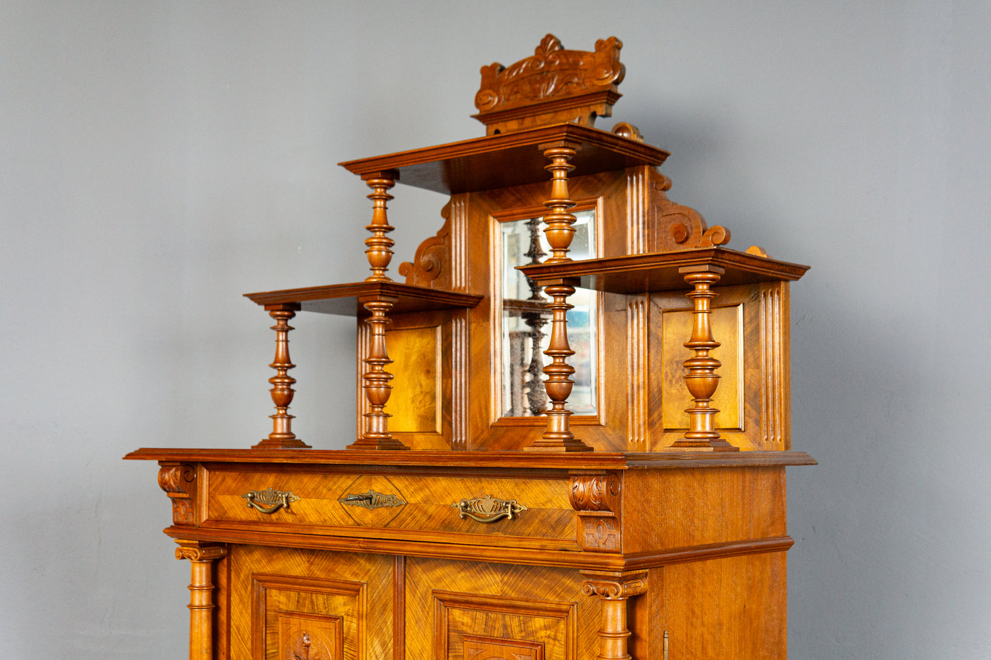 Antik Vertiko Gründerzeit Schrank Kommode Buffet Regal MÖBLINGER 2411_1907
