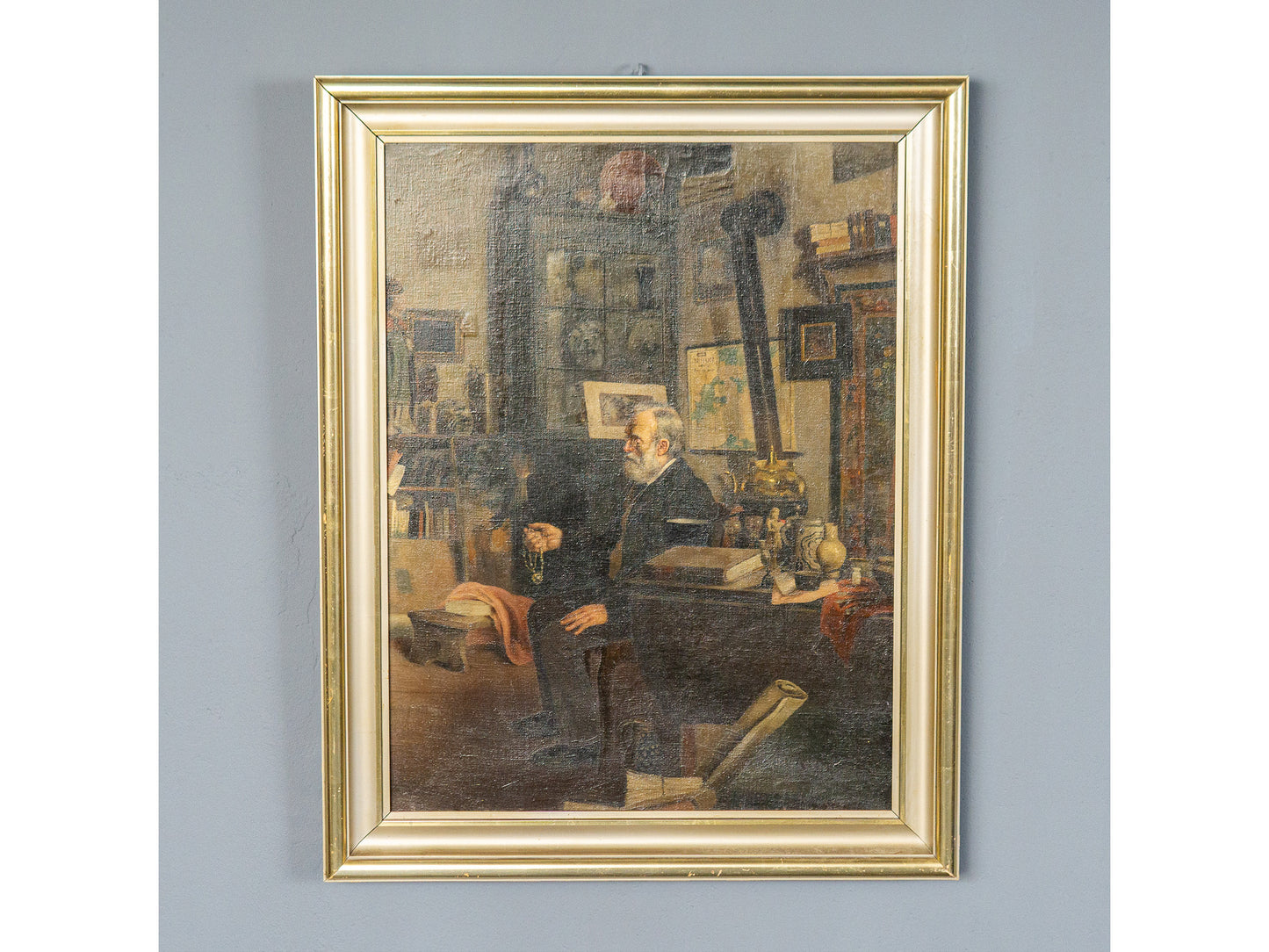 Schönes Olgemälde von Gottfried Bachem, 1896 - Malerei Gemälde Bild Rahmen Kunst Art Alt Antik MÖBLINGER