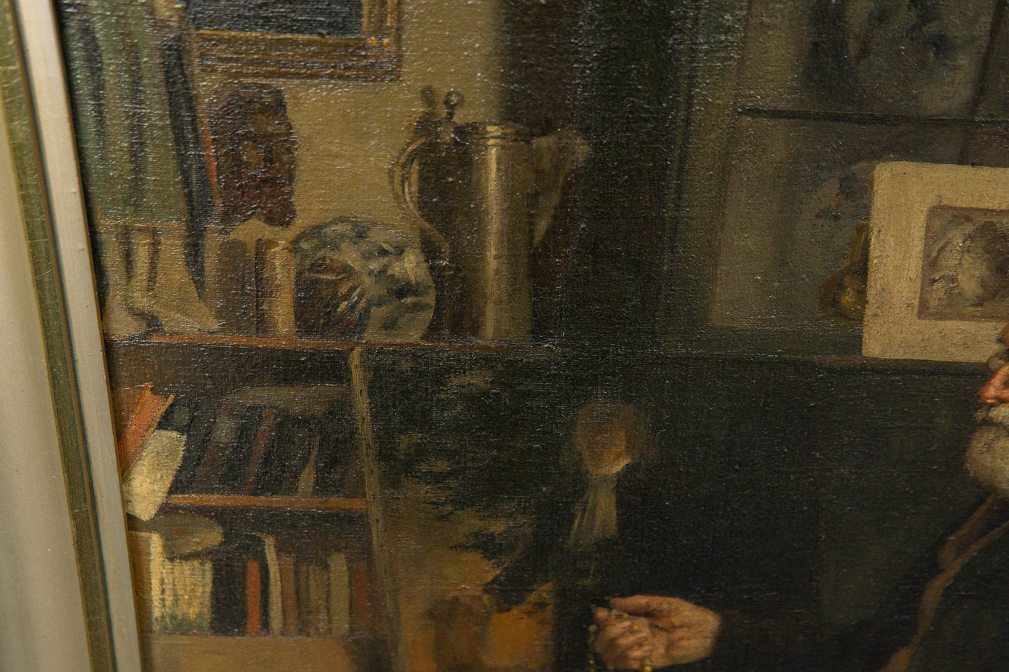 Schönes Olgemälde von Gottfried Bachem, 1896 - Malerei Gemälde Bild Rahmen Kunst Art Alt Antik MÖBLINGER