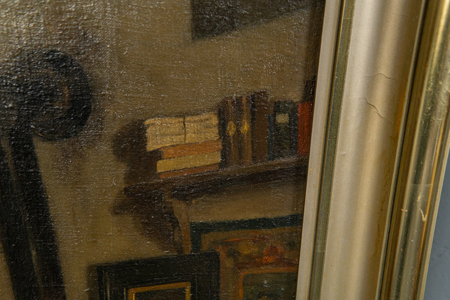 Schönes Olgemälde von Gottfried Bachem, 1896 - Malerei Gemälde Bild Rahmen Kunst Art Alt Antik MÖBLINGER