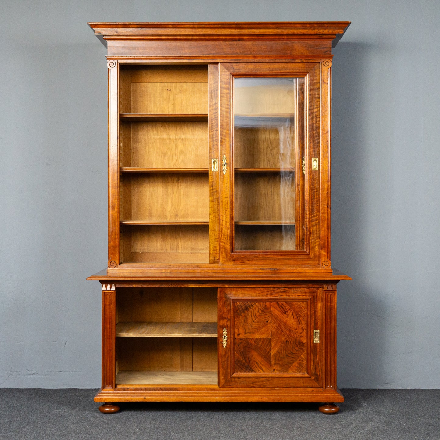 rest. Bücherschrank Vitrine Regal Buffet Schrank Antik MÖBLINGER 2411_1911