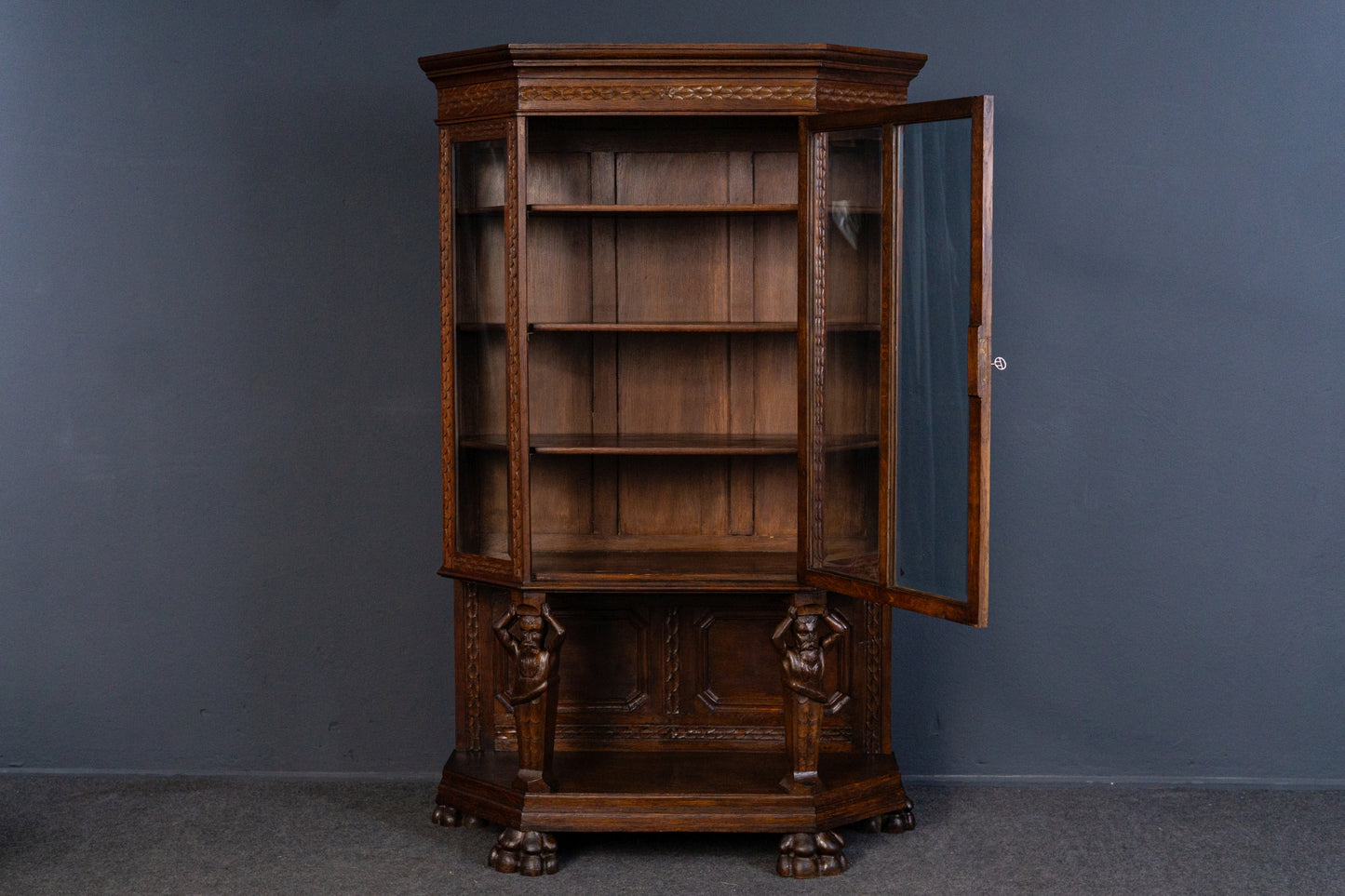 Vitrine Anrichte Schrank Regal Buffet Kommode Alt Antik 2312_1409