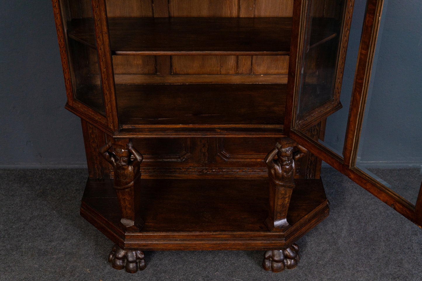 Vitrine Anrichte Schrank Regal Buffet Kommode Alt Antik 2312_1409