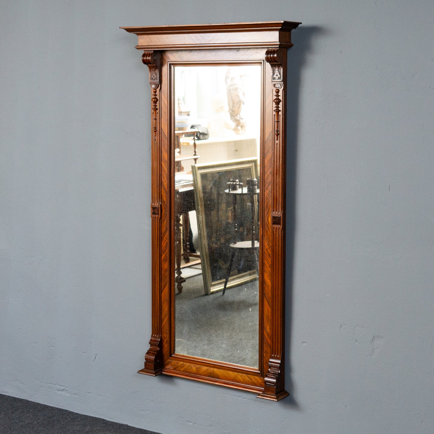 Vintage Gründerzeit Spiegel Mirror Flur Garderobe Antik MÖBLINGER 2411_2004