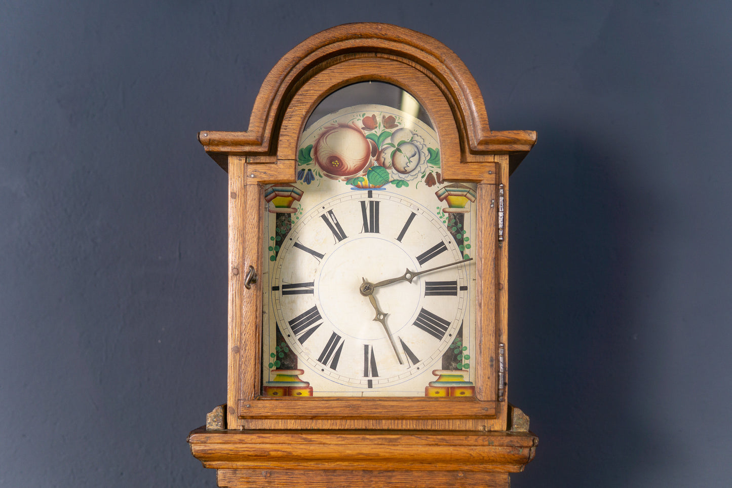 Standuhr Uhr Clock Barock Eiche Uhrwerk Zeit Alt Antik 2302_0203