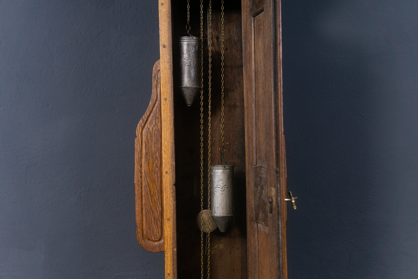 Standuhr Uhr Clock Barock Eiche Uhrwerk Zeit Alt Antik 2302_0203