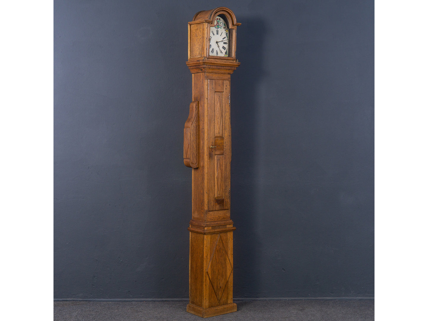 Standuhr Uhr Clock Barock Eiche Uhrwerk Zeit Alt Antik 2302_0203
