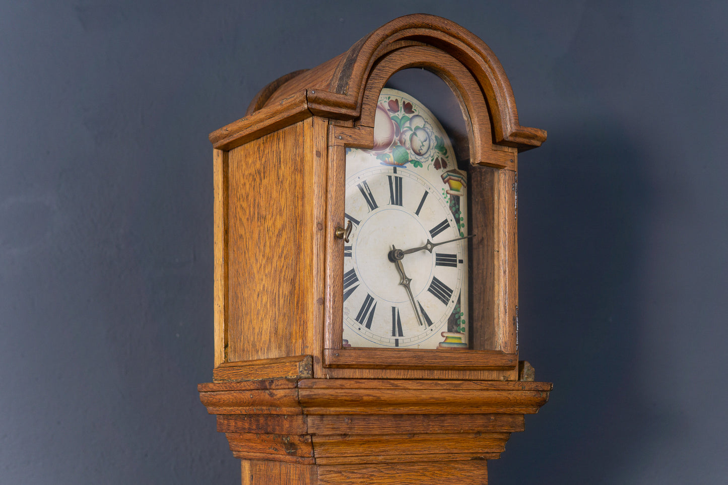 Standuhr Uhr Clock Barock Eiche Uhrwerk Zeit Alt Antik 2302_0203