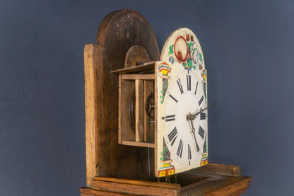 Standuhr Uhr Clock Barock Eiche Uhrwerk Zeit Alt Antik 2302_0203
