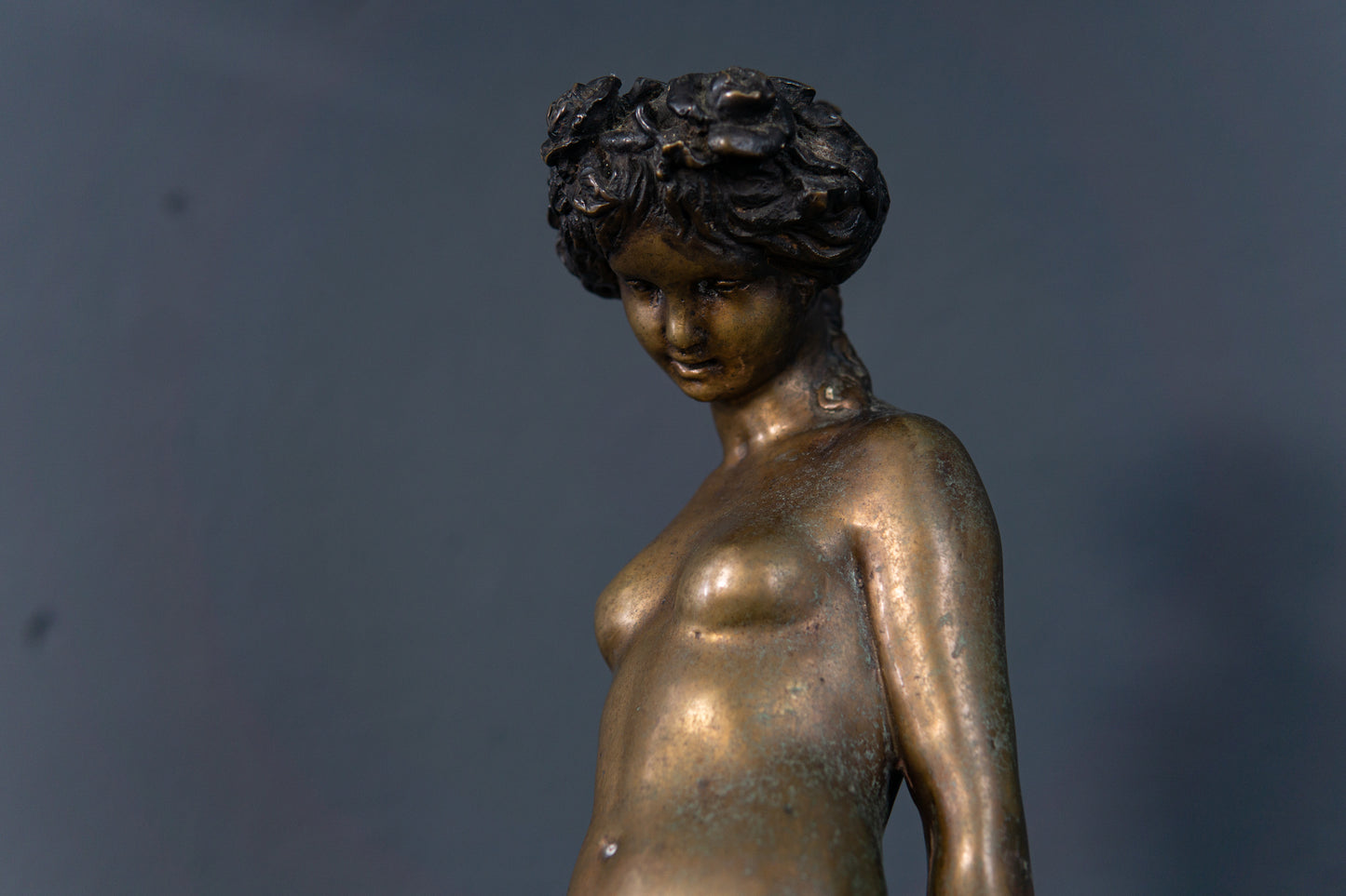 Bronze Skulptur Statue Muse Frau Stil Kunst Vintage 2302_0601