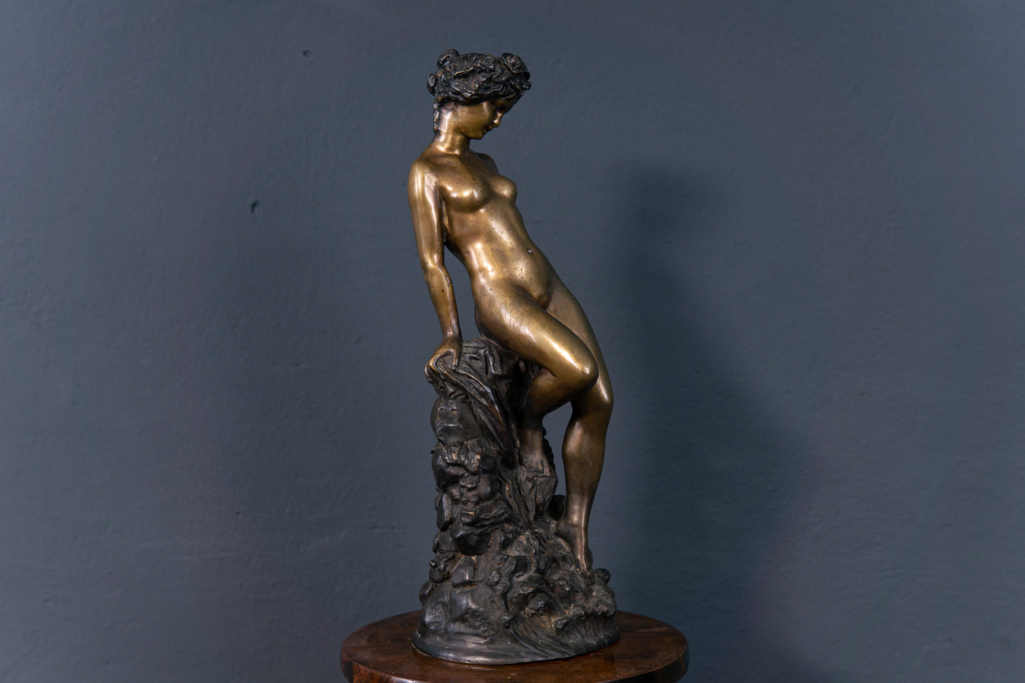 Bronze Skulptur Statue Muse Frau Stil Kunst Vintage 2302_0601