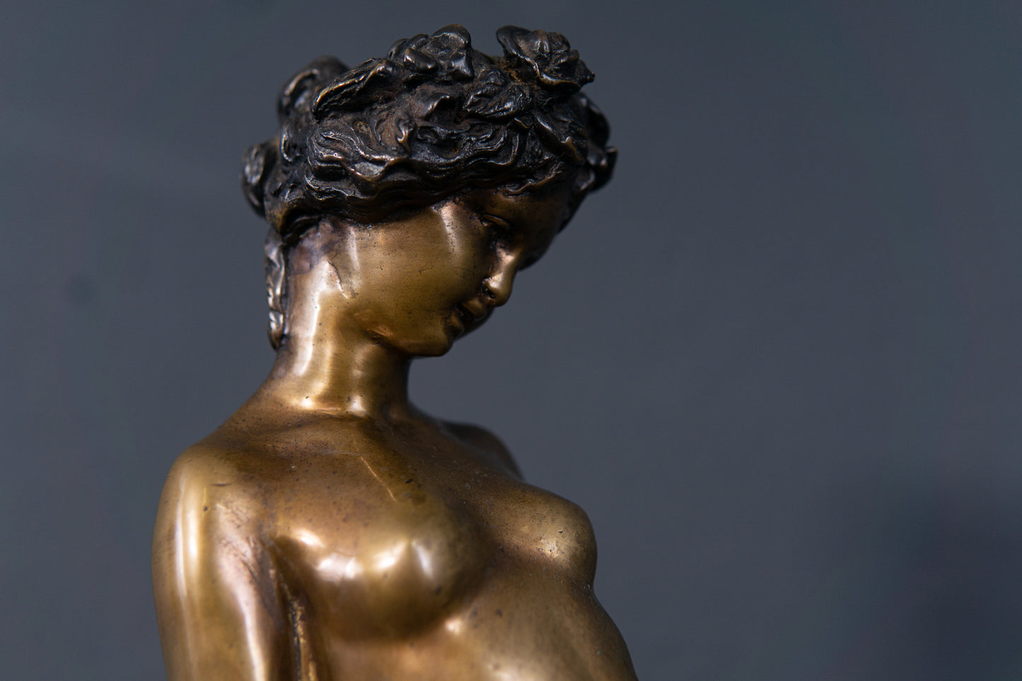 Bronze Skulptur Statue Muse Frau Stil Kunst Vintage 2302_0601