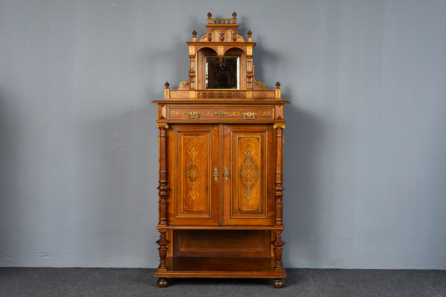 Gründerzeit Antik Vertiko Schrank Kommode Buffet Regal MÖBLINGER 2411_2011