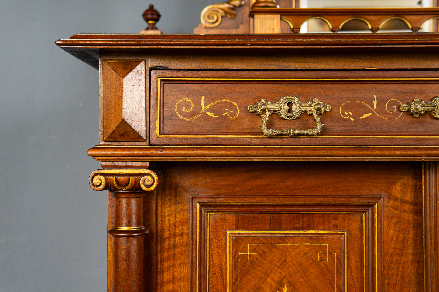 Gründerzeit Antik Vertiko Schrank Kommode Buffet Regal MÖBLINGER 2411_2011