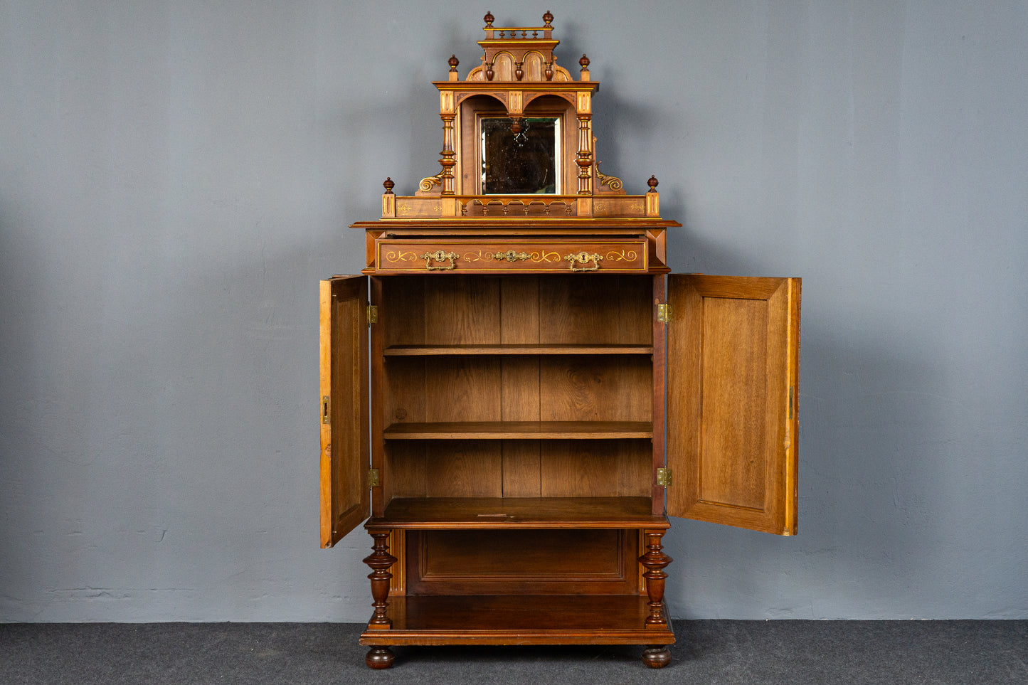 Gründerzeit Antik Vertiko Schrank Kommode Buffet Regal MÖBLINGER 2411_2011