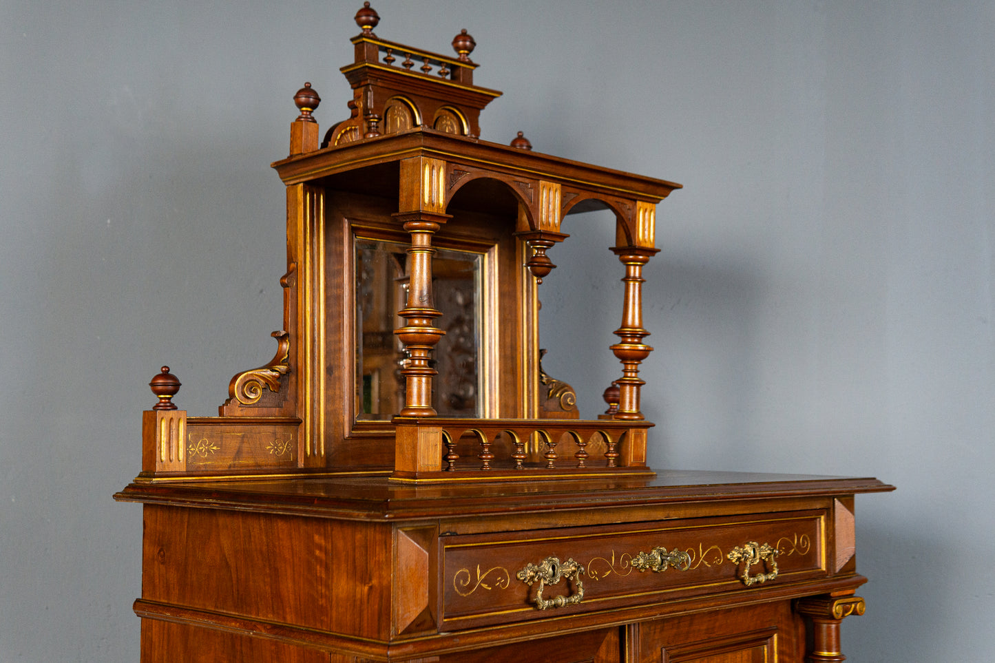 Gründerzeit Antik Vertiko Schrank Kommode Buffet Regal MÖBLINGER 2411_2011