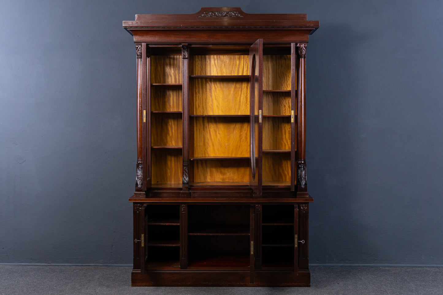 Bücherschrank Vitrine Buffet Schrank Regal Alt Antik 2302_0801