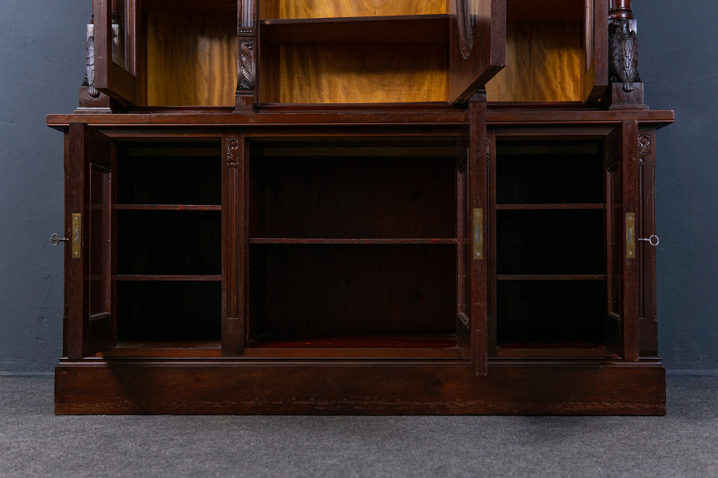 Bücherschrank Vitrine Buffet Schrank Regal Alt Antik 2302_0801