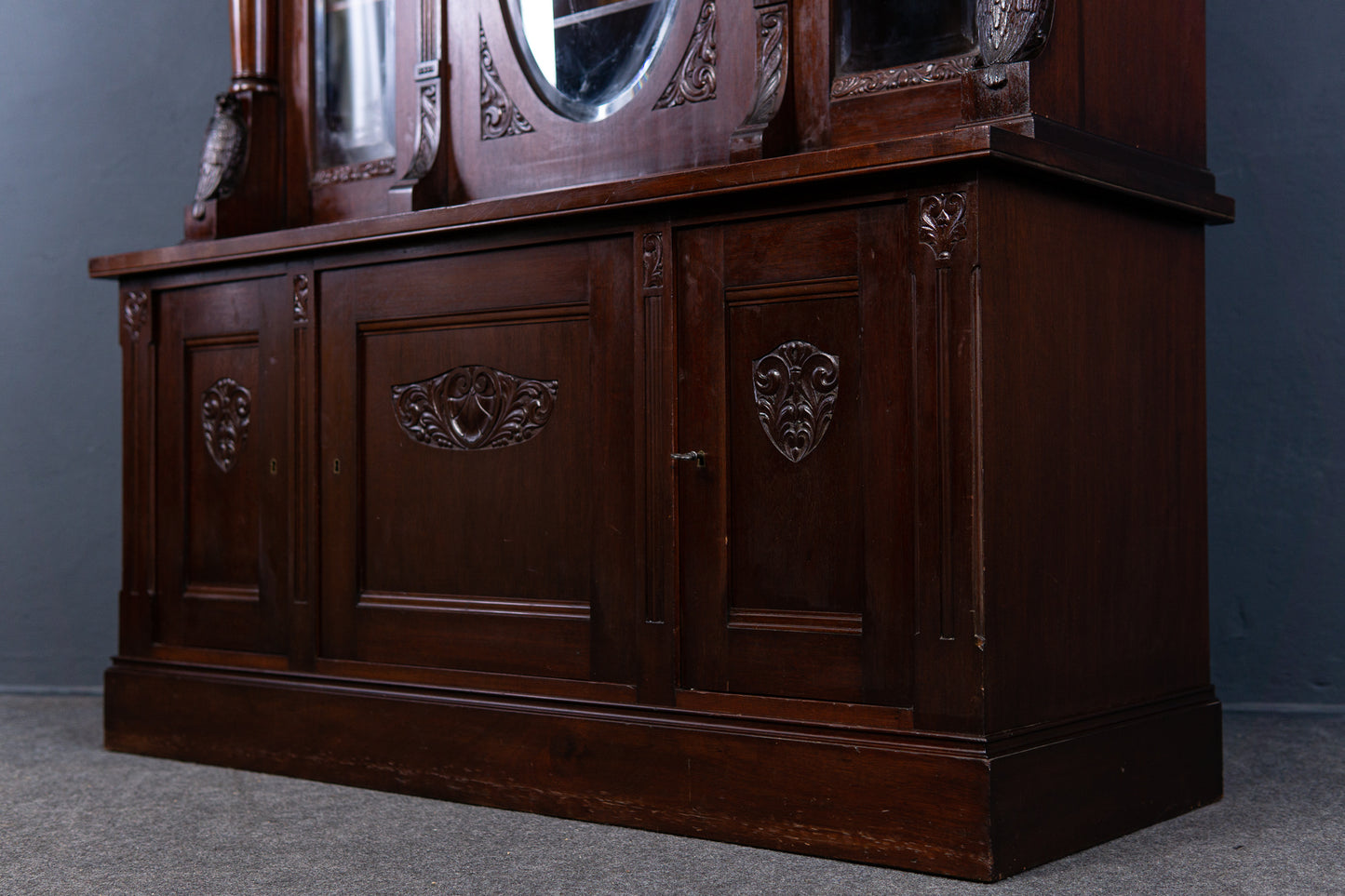 Bücherschrank Vitrine Buffet Schrank Regal Alt Antik 2302_0801