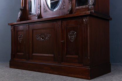Bücherschrank Vitrine Buffet Schrank Regal Alt Antik 2302_0801