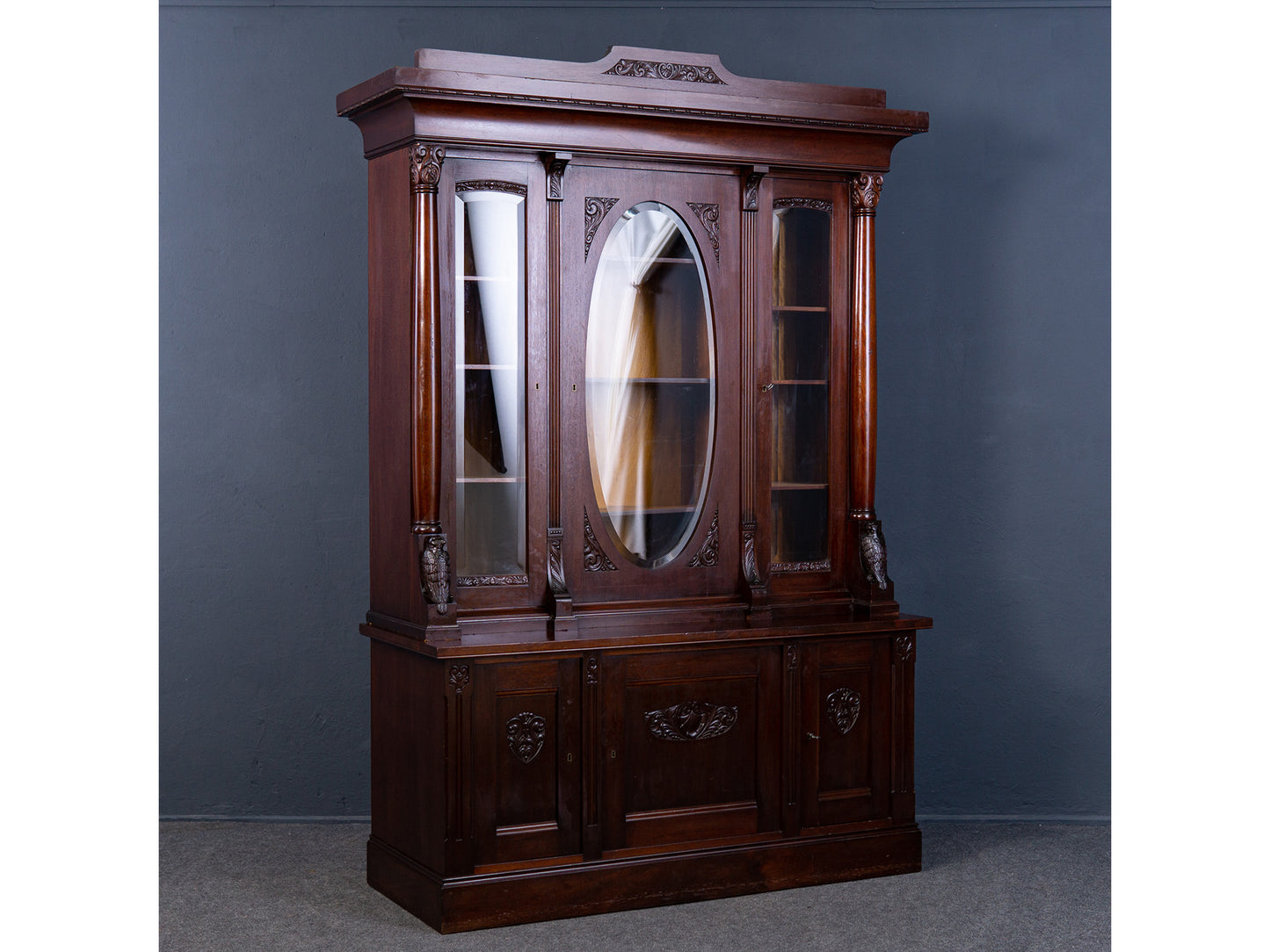 Bücherschrank Vitrine Buffet Schrank Regal Alt Antik 2302_0801