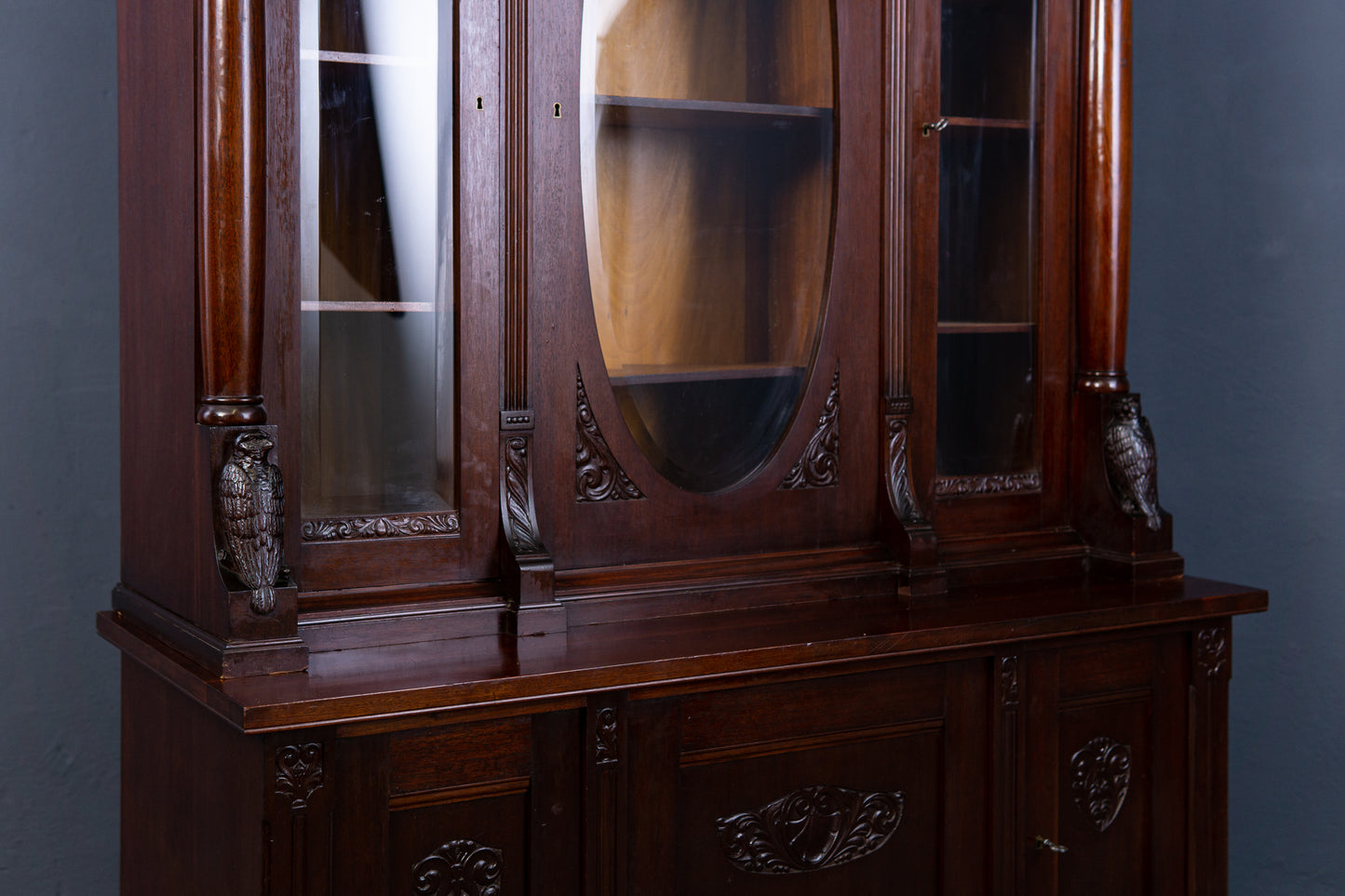 Bücherschrank Vitrine Buffet Schrank Regal Alt Antik 2302_0801