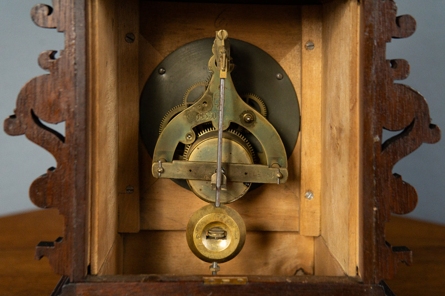 Uhr Clock Vintage Uhrwerk FJC Kommode Buffet Alt Antik MÖBLINGER 2411_2507