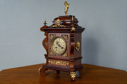 Feine Lenzkirch Gründerzeit Tischuhr, zweite Hälfte des 19.Jahrhunderts - Vintage Antik Uhr Clock MÖBLINGER