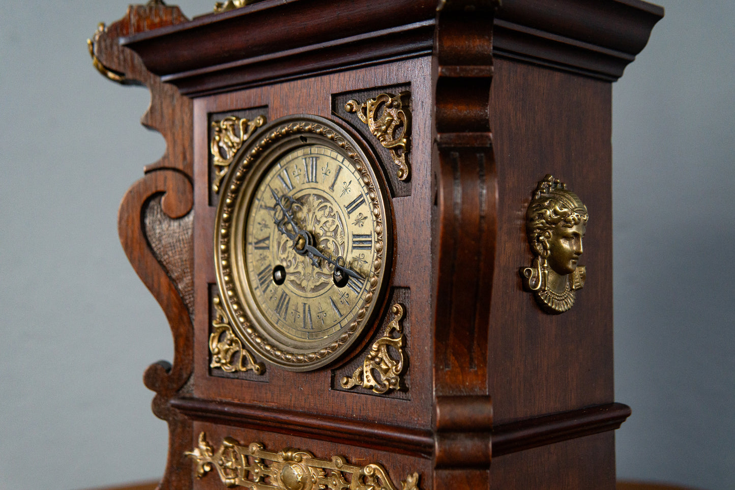 Feine Lenzkirch Gründerzeit Tischuhr, zweite Hälfte des 19.Jahrhunderts - Vintage Antik Uhr Clock MÖBLINGER