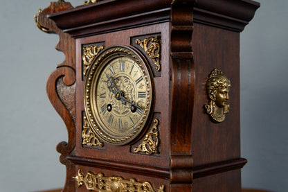 Feine Lenzkirch Gründerzeit Tischuhr, zweite Hälfte des 19.Jahrhunderts - Vintage Antik Uhr Clock MÖBLINGER