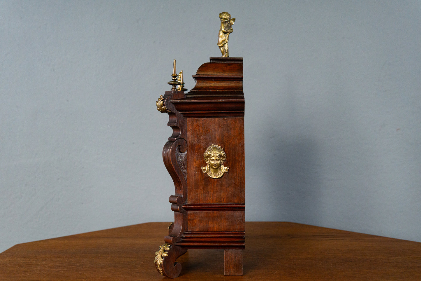 Feine Lenzkirch Gründerzeit Tischuhr, zweite Hälfte des 19.Jahrhunderts - Vintage Antik Uhr Clock MÖBLINGER