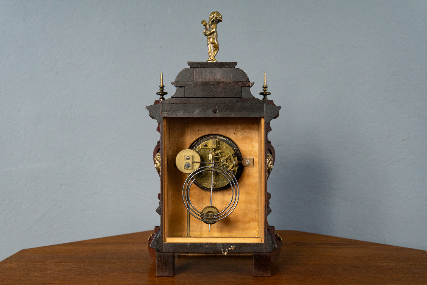 Feine Lenzkirch Gründerzeit Tischuhr, zweite Hälfte des 19.Jahrhunderts - Vintage Antik Uhr Clock MÖBLINGER