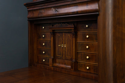 Standsekretär Sekretär Schreibtisch Desk Büro Alt Antik 2201_0602