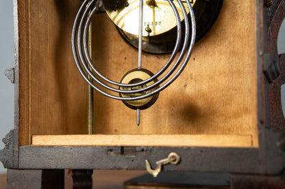 Feine Lenzkirch Gründerzeit Tischuhr, zweite Hälfte des 19.Jahrhunderts - Vintage Antik Uhr Clock MÖBLINGER