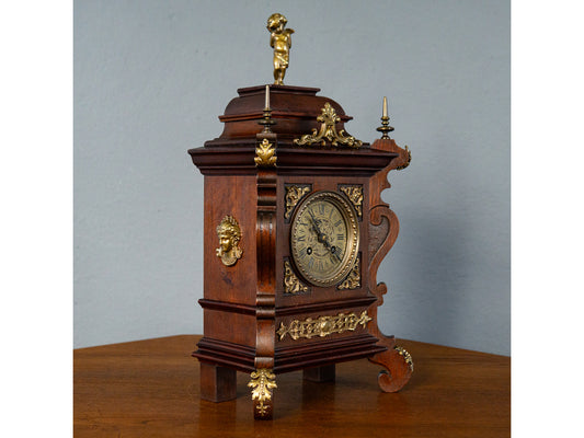 Feine Lenzkirch Gründerzeit Tischuhr, zweite Hälfte des 19.Jahrhunderts - Vintage Antik Uhr Clock MÖBLINGER