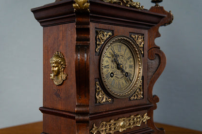 Feine Lenzkirch Gründerzeit Tischuhr, zweite Hälfte des 19.Jahrhunderts - Vintage Antik Uhr Clock MÖBLINGER