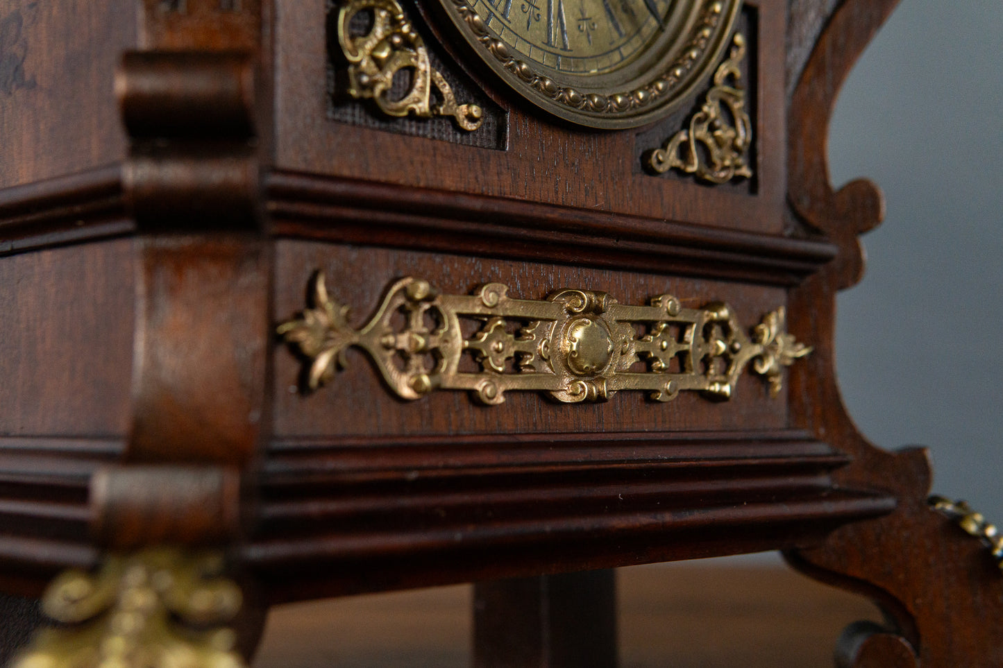 Feine Lenzkirch Gründerzeit Tischuhr, zweite Hälfte des 19.Jahrhunderts - Vintage Antik Uhr Clock MÖBLINGER