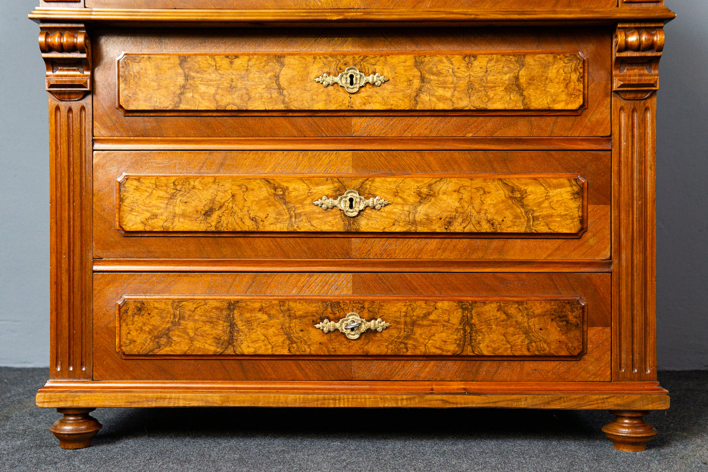 restaur. Antik Gründerzeit Kommode Schrank Spiegel Alt MÖBLINGER 2411_2602