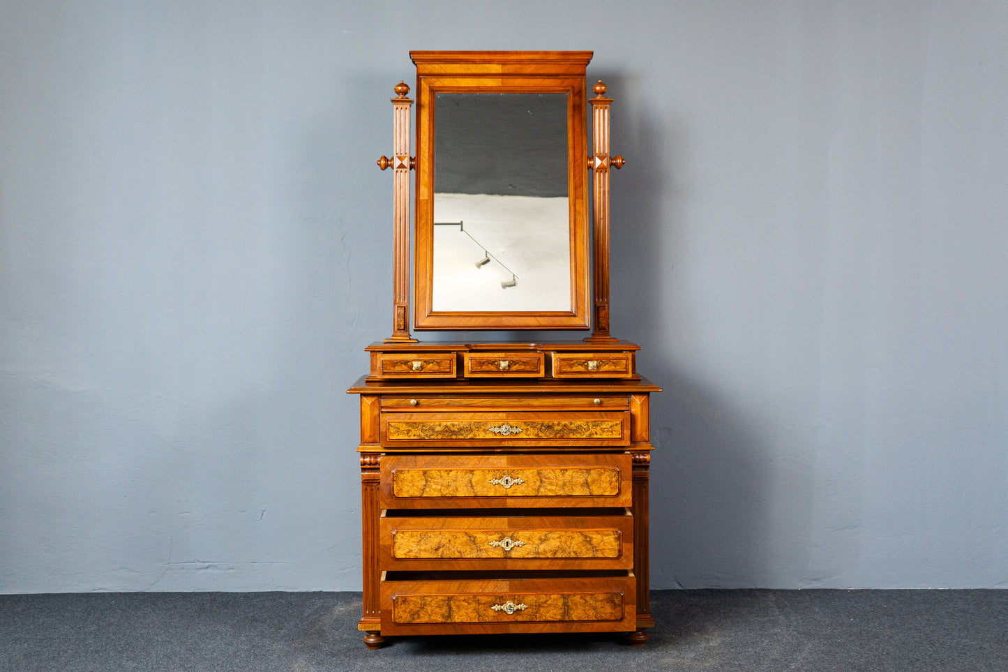 restaur. Antik Gründerzeit Kommode Schrank Spiegel Alt MÖBLINGER 2411_2602