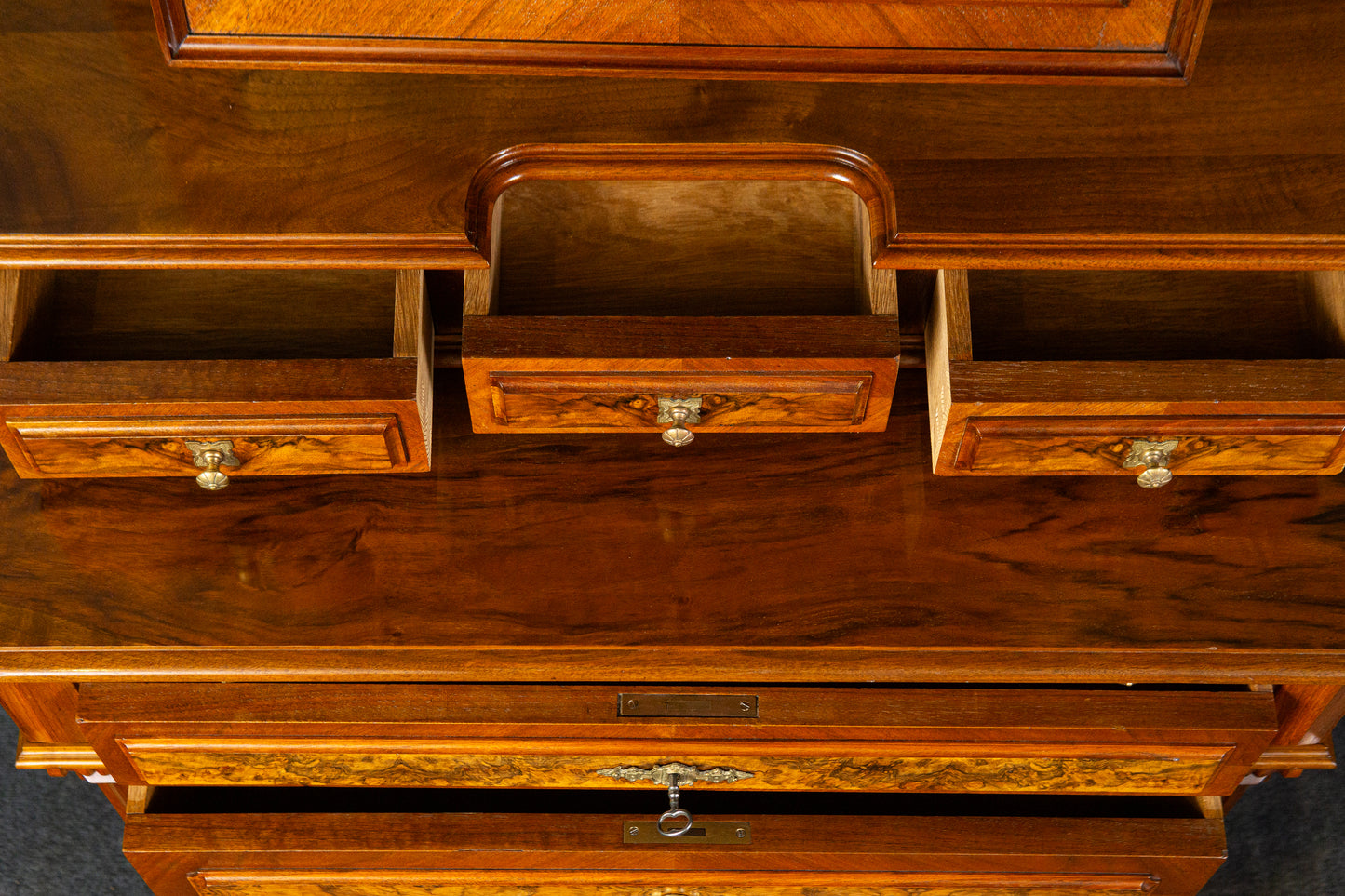 restaur. Antik Gründerzeit Kommode Schrank Spiegel Alt MÖBLINGER 2411_2602