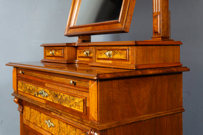restaur. Antik Gründerzeit Kommode Schrank Spiegel Alt MÖBLINGER 2411_2602