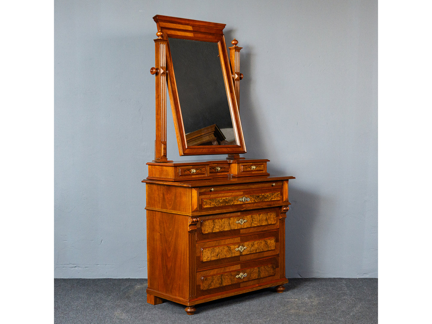 restaur. Antik Gründerzeit Kommode Schrank Spiegel Alt MÖBLINGER 2411_2602