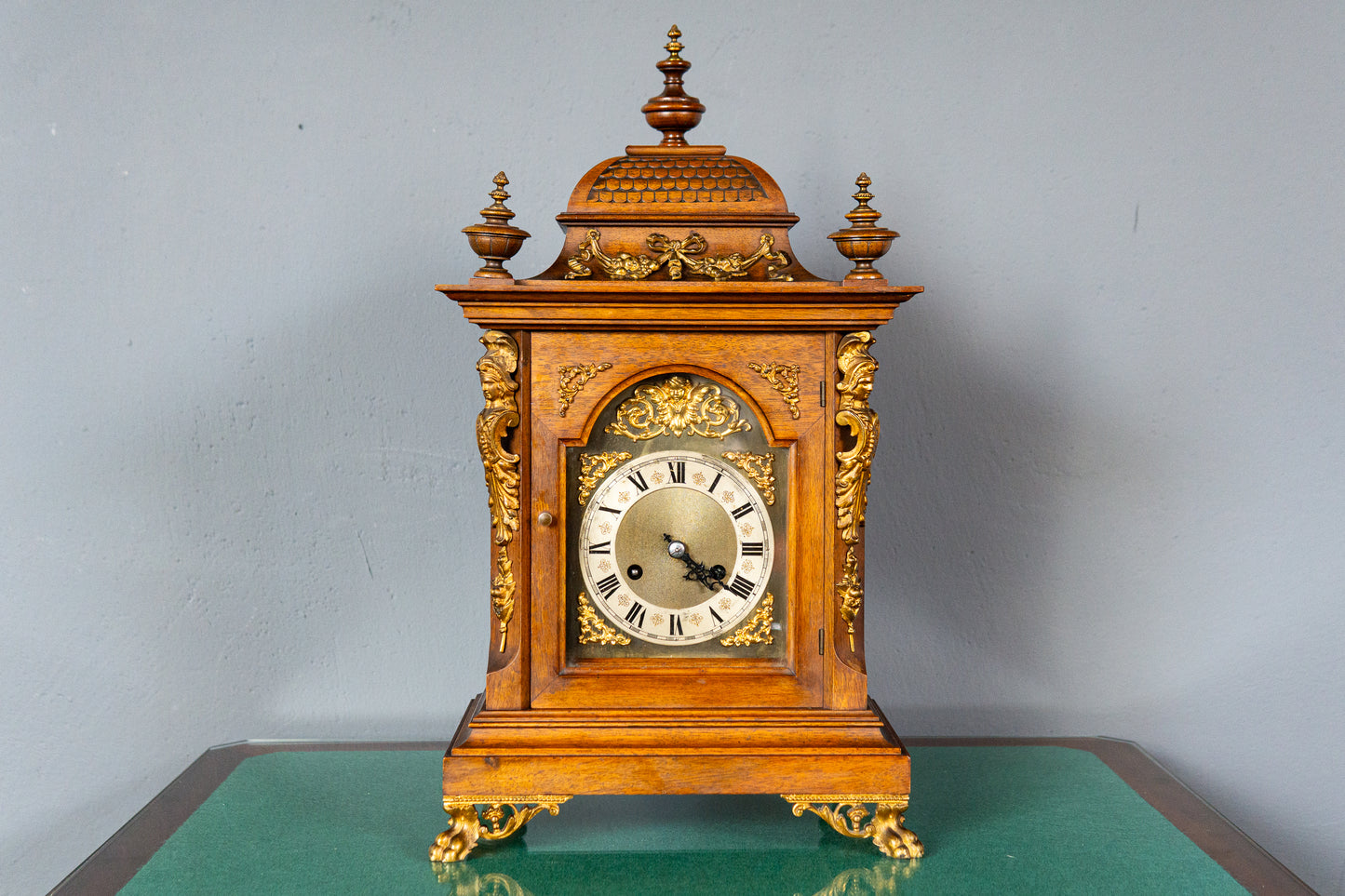 Kaminuhr Tischuhr Junghans Uhr Clock Buffet Alt Antik MÖBLINGER 2411_2605