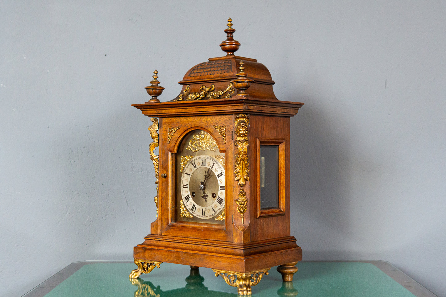 Kaminuhr Tischuhr Junghans Uhr Clock Buffet Alt Antik MÖBLINGER 2411_2605