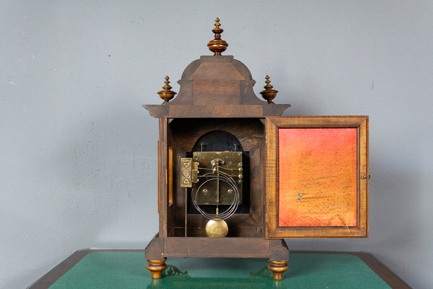 Kaminuhr Tischuhr Junghans Uhr Clock Buffet Alt Antik MÖBLINGER 2411_2605