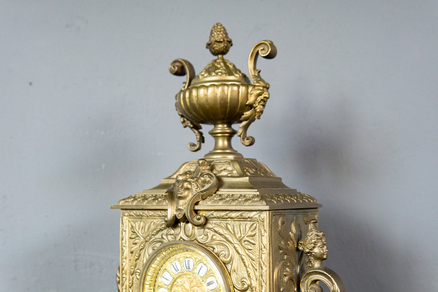 Tischuhr Kaminuhr Messing Uhr Clock Vintage Alt Antik MÖBLINGER 2411_2606