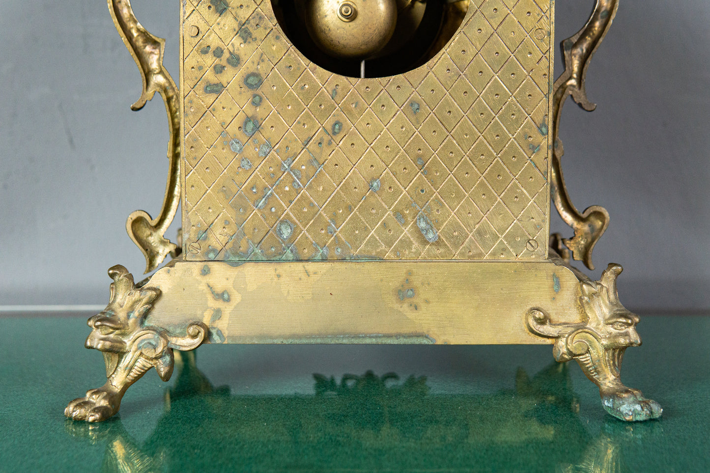 Tischuhr Kaminuhr Messing Uhr Clock Vintage Alt Antik MÖBLINGER 2411_2606